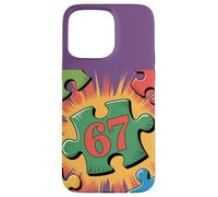 67 Colorful Puzzle Piece Six Seven Trend Case for iPhone 15 Pro Max