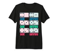 67 Counting Dominos Blocks Mathematics Teacher Vintage 67th Premium T-Shirt