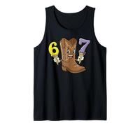 67 Cowboy Boot Six Seven Ice Cream Drip Funny Tank Top