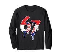 67 Croatia Six Seven Croat Flag Long Sleeve T-Shirt