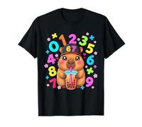 67 Cute Capybara Number Day Maths School Student Numeracy T-Shirt