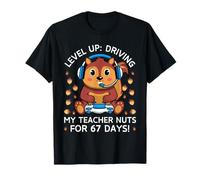 67 Days of Driving My Teacher Nuts Boys Gaming Squirrel T-Shirt