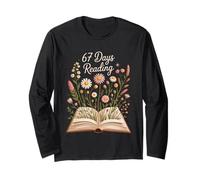 67 Days of School Reading Books Teacher 67th Day of School Long Sleeve T-Shirt