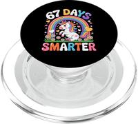 67 Days Smarter Unicorn Rainbow 67th Day of School Magical PopSockets PopGrip for MagSafe