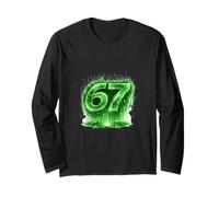 67 Digital Code Matrix Number Art Long Sleeve T-Shirt