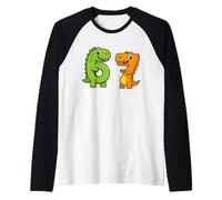 67 Dinosaur T-Rex Funny Six Seven Meme Men Women Kids Raglan Baseball Tee