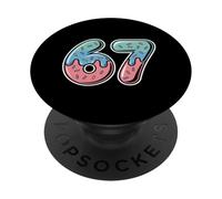 67 Donut Sprinkles Sixty Seventh Birthday PopSockets Adhesive PopGrip