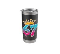 67 Drip Crown Meme Funny Six Seven Alpha Slang Stainless Steel Insulated Tumbler