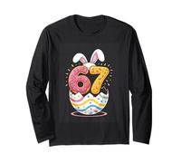67 Easter Bunny Egg 67th Birthday Party Celebration Long Sleeve T-Shirt