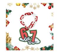 67 Elf Chain, 3D Printed Holiday “67”, 67 Elf Accessories, 67 Elves on The Shelf, Red & White Chains 67 Spirit Chain,3D Printed Elf 67 Accessories Elf 67 Chain,67 Spirit Chain (Green)