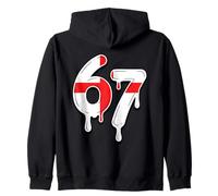67 England Six Seven English Flag Zip Hoodie