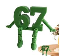 67 Figure | 3.9 * 9.3 Cm Articulated Joints Six Seven Meme Number Decor | Decorative Partner Desk Ornaments | for Adults Kids Easter Birthday Sensory Play Collector's Shelf