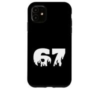 67 Flame Drip Number Bold Minimal Fire Theme Graphic Design Case for iPhone 11