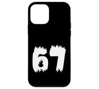 67 Flame Style Bold Number Fire Graphic Design Case for iPhone 12 mini
