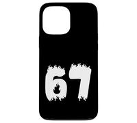 67 Flame Style Bold Number Fire Graphic Design Case for iPhone 13 Pro Max