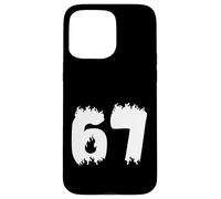 67 Flame Style Bold Number Fire Graphic Design Case for iPhone 15 Pro Max