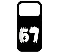 67 Flame Style Bold Number Fire Graphic Design Case for iPhone 17 Pro