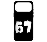 67 Flame Style Bold Number Fire Graphic Design Case for iPhone 17 Pro Max