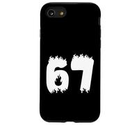 67 Flame Style Bold Number Fire Graphic Design Case for iPhone SE (2020) / 7/8