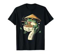 67 Frog Eating Ramen Kawaii 6 7 Meme Japanese Anime Lovers T-Shirt