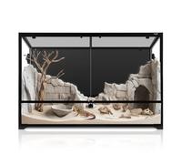 67 Gallon Reptile Tank Large Full Glass Terrarium, Bearded Dragon Tank Front Opening Reptile Enclosure Cage with Anti Escape Ventilated Top Lid for Snake Gecko Lizard Turtle 36''x18''x24''