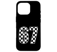 67 Geometric Grid Number Graphic Simple Minimalism Design Case for iPhone 16 Pro