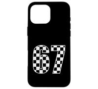 67 Geometric Grid Number Graphic Simple Minimalism Design Case for iPhone 16 Pro Max