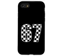 67 Geometric Grid Number Graphic Simple Minimalism Design Case for iPhone SE (2020) / 7/8