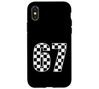 67 Geometric Grid Number Graphic Simple Minimalism Design Case for iPhone X/XS