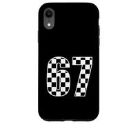 67 Geometric Grid Number Graphic Simple Minimalism Design Case for iPhone XR