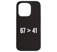 67 Greater Than 41 Meme Six Seven Four One Funny Gen Z Slang Case for iPhone 15 Pro