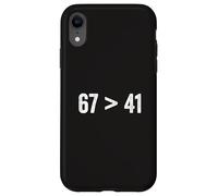 67 Greater Than 41 Meme Six Seven Four One Funny Gen Z Slang Case for iPhone XR