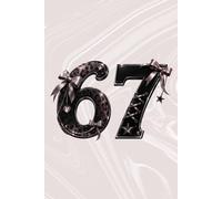 67 Grid Notebook | Y2K Black Coquette Graph Paper Journal with Leopard Print Number Cover for Notes, Math, School, Planning and Doodles | 6 x 9 Inch, 121 Pages