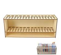 67 Holes Paint Brush Holder, Citadel Paint Rack Wooden, Wall-Mounted Paint Rack, Multi-Functional Warhammer Paint Holder, Citadel Paint Storage For Paintbrushes Pens