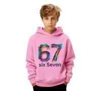 67 Hoodie Kids Boys, Six Seven Hoodie Boys Long Sleeve Pullover Sweatshirt Fashion Printed Jumpers for Children 6 7 Meme Hoodie Kids Back to School Outfit 2-14years