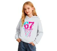 67 Hoodie Kids Christmas Jumper | 6-7 Meme Long Sleeve Pullover Sweatshirt | Boys Girls 2-12 Years Soft Fleece Casual Jacket Long Sleeves for Kids Youth Daily Wear Outdoor Activities
