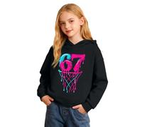 67 Hoodie Kids Christmas Jumper | 6-7 Meme Long Sleeve Pullover Sweatshirt | Boys Girls 2-12 Years Soft Fleece Casual Jacket Long Sleeves for Kids Youth Daily Wear Outdoor Activities