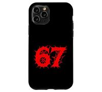 67 Horror Forest Ruins Red Spiked Number Design Case for iPhone 11 Pro