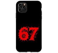 67 Horror Forest Ruins Red Spiked Number Design Case for iPhone 11 Pro Max
