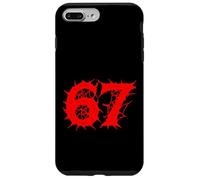 67 Horror Forest Ruins Red Spiked Number Design Case for iPhone 7 Plus/8 Plus