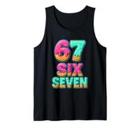 67 Ice Cream Drip Baseball Six Seven Funny 6-7 Meme Teen Boy Tank Top