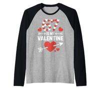 67 is My Valentine Funny Couples Sarcastic Valentine’s Day Raglan Baseball Tee