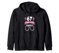 67 It’s All Downhill From Here Funny Birthday Shirt Zip Hoodie