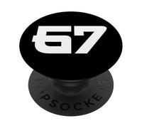 67 Japanese Bold Minimal Number Design PopSockets Adhesive PopGrip