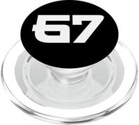 67 Japanese Bold Minimal Number Design PopSockets PopGrip for MagSafe