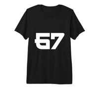 67 Japanese Bold Minimal Number Design Premium T-Shirt