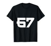 67 Japanese Bold Minimal Number Design T-Shirt