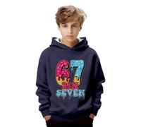 67 Kid Christmas Hoodie 6 7 Meme Jumper Six Seven Long Sleeve Pullover Sweatshirt Boys Girls Hoodies Xmas Jumpers for Kids