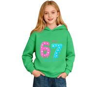 67 Kid Christmas Hoodie 6 7 Meme Jumper Six Seven Long Sleeve Pullover Sweatshirt Boys Girls Hoodies Xmas Jumpers for Kids