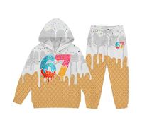 67 Kid Festive Wear Sparkly Purple Formal Short Sleeve Novelty Christmas Easter Clothes Checkered Boys Santa Hat Oversized Hoodie Kids